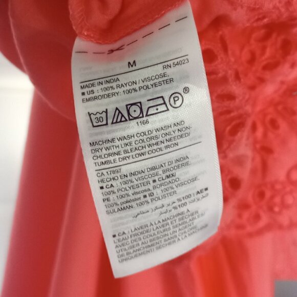 NWT Medium Old Navy Coral Cold Shoulder Tropic Dress - Picture 7 of 12